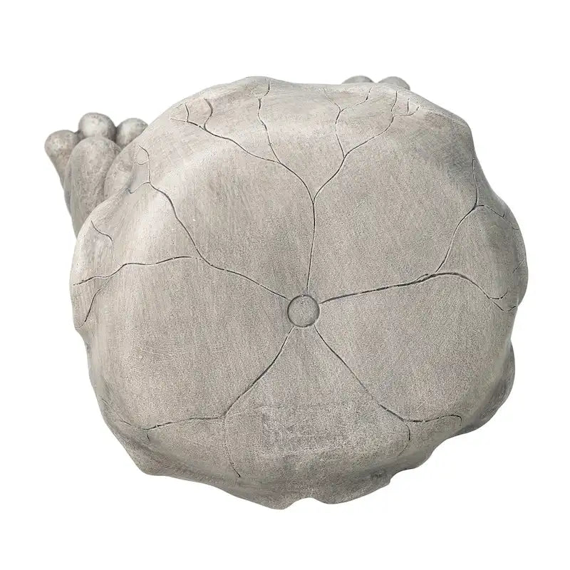 Tabouret de jardin en faux béton Grenouille et Lotus