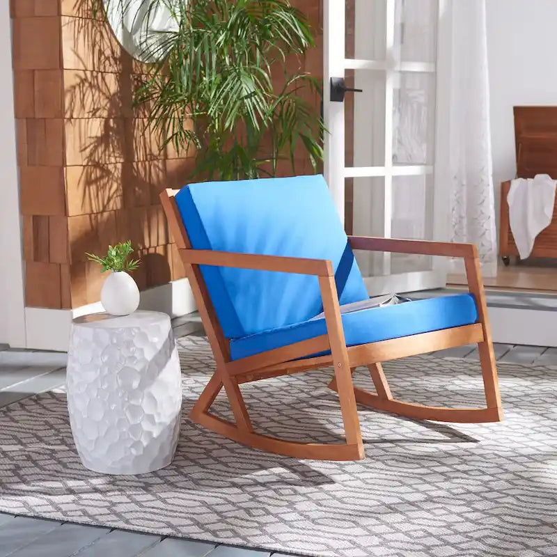 Fauteuil à bascule d'extérieur avec coussin - 26 L x 38 P x 31 H