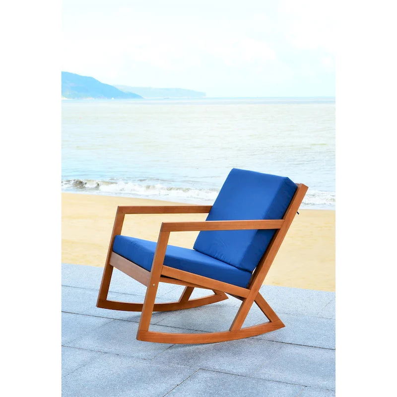 Fauteuil à bascule d'extérieur avec coussin - 26 L x 38 P x 31 H