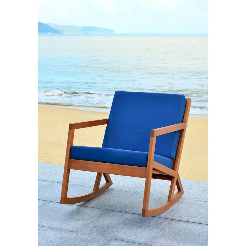 Fauteuil à bascule d'extérieur avec coussin - 26 L x 38 P x 31 H