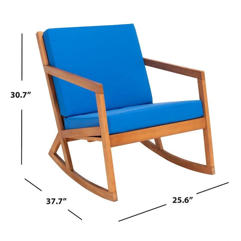 Fauteuil à bascule d'extérieur avec coussin - 26 L x 38 P x 31 H