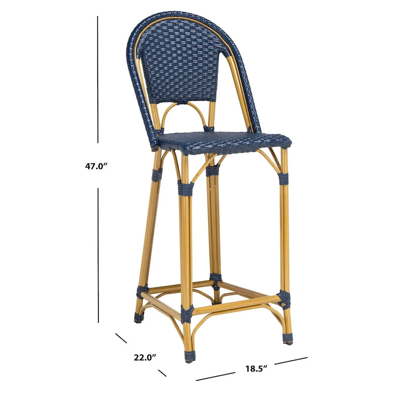 Tabouret de bar empilable d'extérieur 30 po (entièrement assemblé) - 19 l x 22 P x 47 H