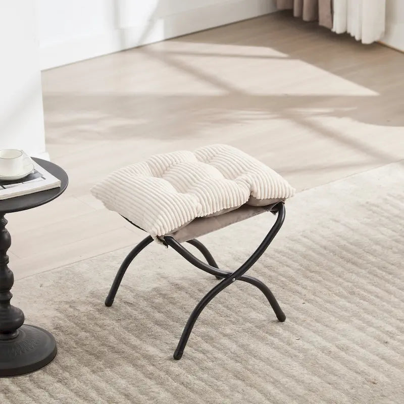 Fauteuil de salon compact moderne avec pouf, accoudoir, poche de rangement, pour petits espaces