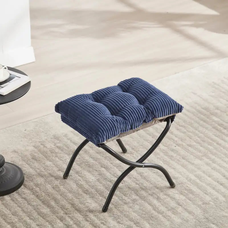 Fauteuil de salon compact moderne avec pouf, accoudoir, poche de rangement, pour petits espaces