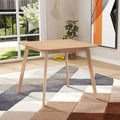 Table à manger moderne de 89,9 cm, table carrée en bois pour 4 personnes pour salon, appartement et salle à manger