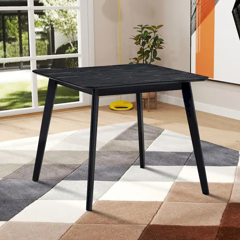 Modern 35.43  Dining Table, Square Wooden Table for 4 People for Living Room, Apartment, and Dining Room