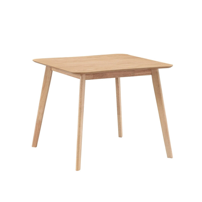 Table à manger moderne de 89,9 cm, table carrée en bois pour 4 personnes pour salon, appartement et salle à manger