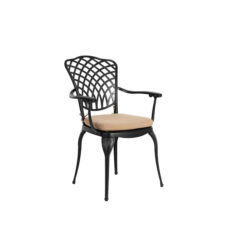 Table et chaises de patio en fonte d'aluminium