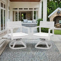 Fauteuil à bascule pivotant en aluminium pour patio extérieur