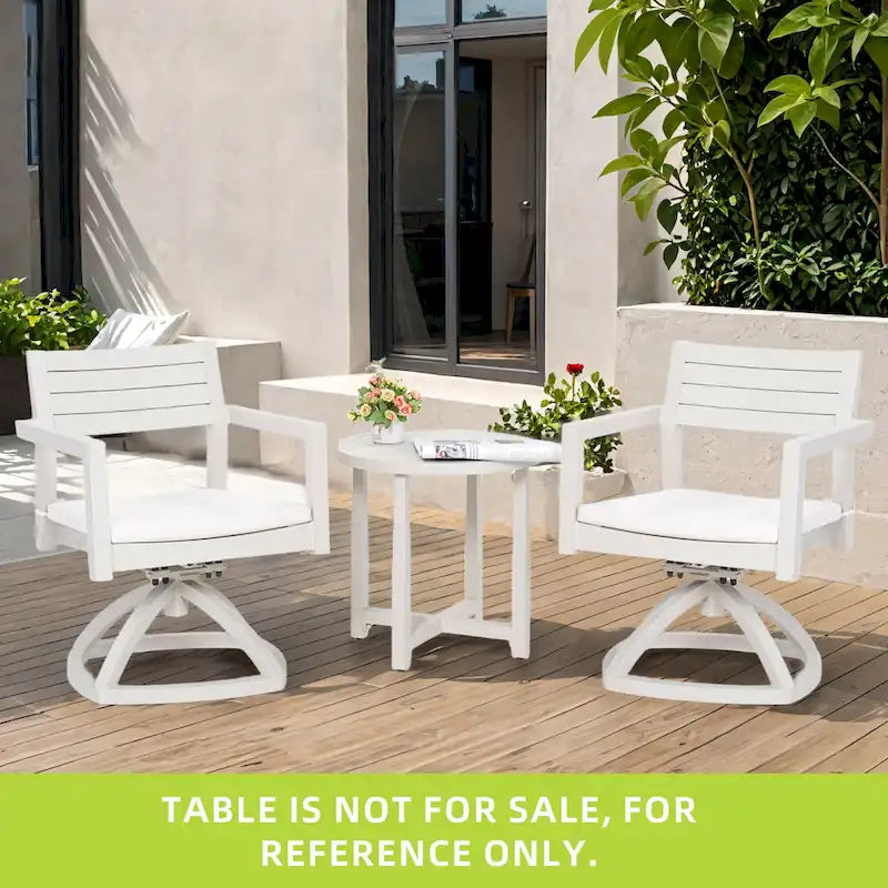 Fauteuil à bascule pivotant en aluminium pour patio extérieur