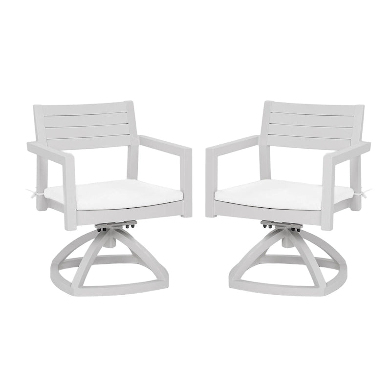 Fauteuil à bascule pivotant en aluminium pour patio extérieur