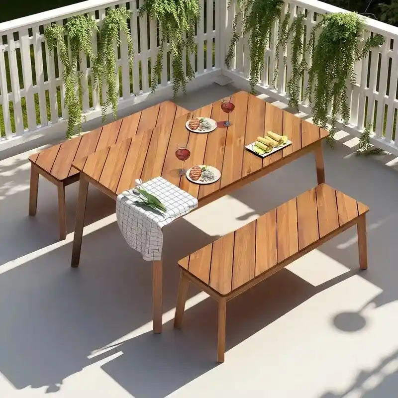 Table et chaises de salle à manger pour terrasse extérieure