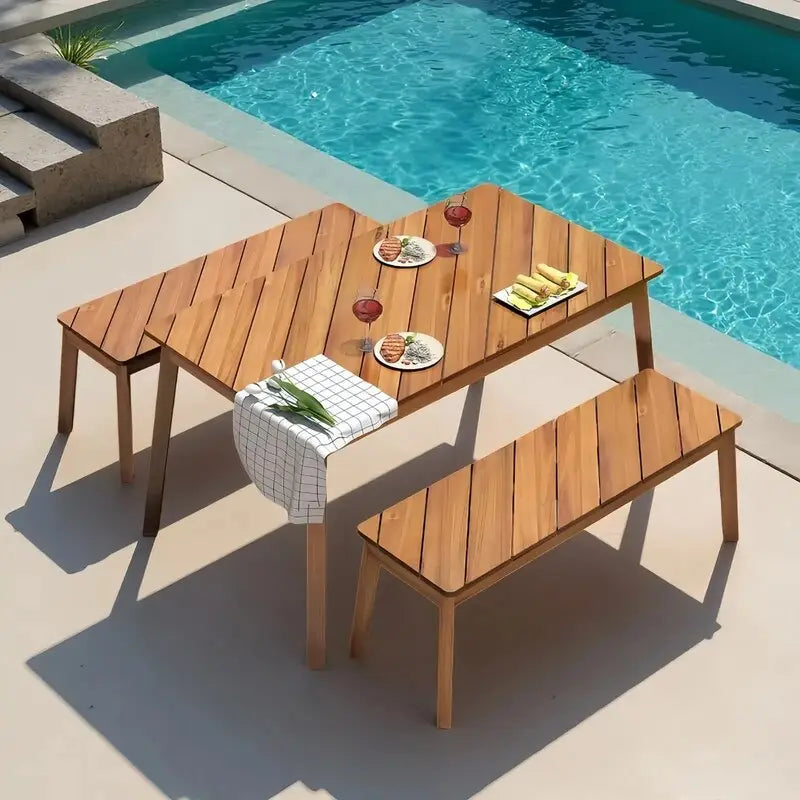 Table et chaises de salle à manger pour terrasse extérieure