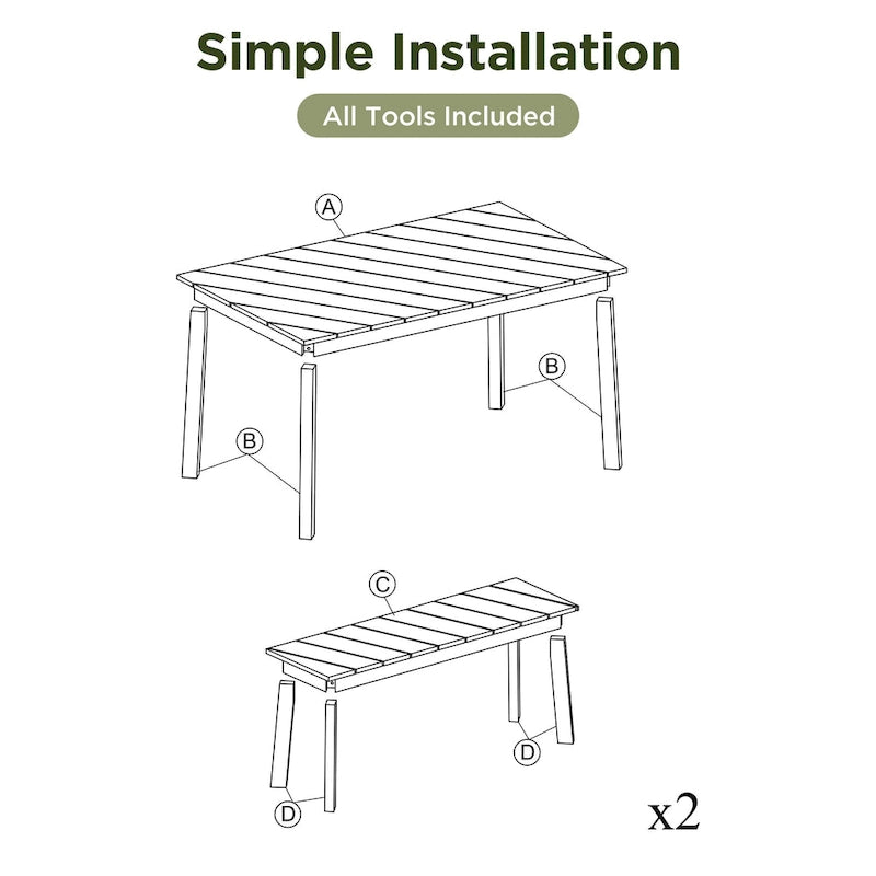 Table et chaises de salle à manger pour terrasse extérieure