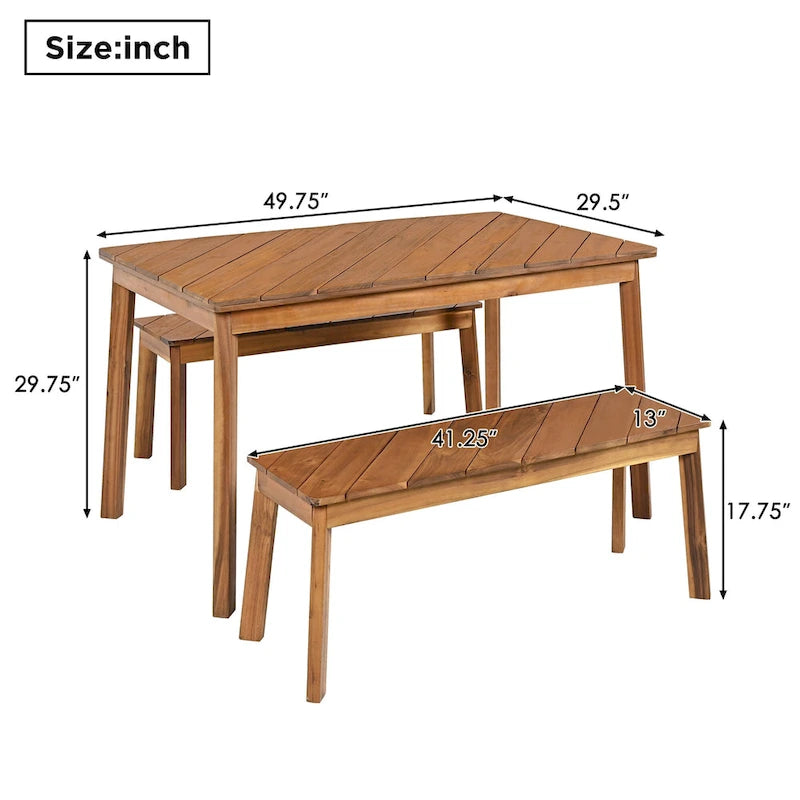 Table et chaises de salle à manger pour terrasse extérieure
