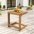 Table d'appoint en bois d'acacia au profil épuré et minimaliste