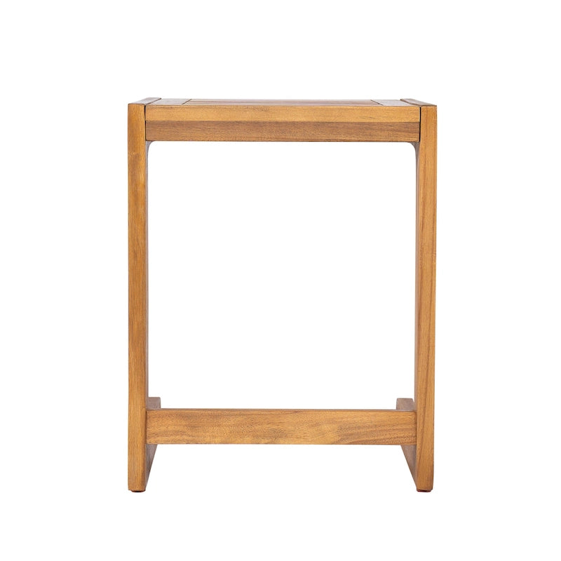 Table d'appoint en bois d'acacia au profil épuré et minimaliste