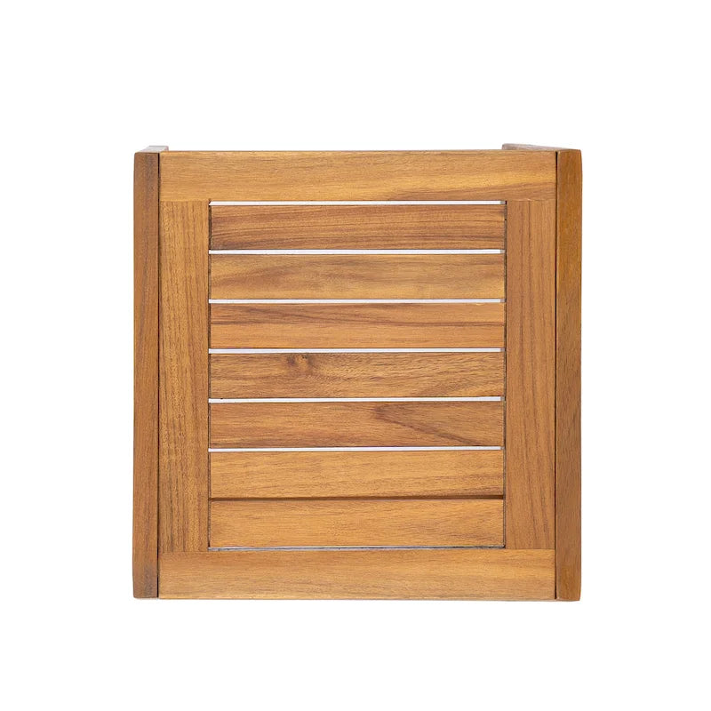Table d'appoint en bois d'acacia au profil épuré et minimaliste