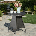 Table d'appoint de patio en rotin d'extérieur