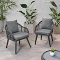 Fauteuils de club en osier intérieur/extérieur avec coussins