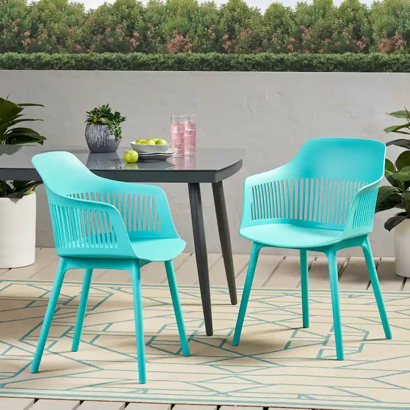 Chaise de salle à manger moderne d'extérieur - 22,50 L x 21,50 P x 33,00 H