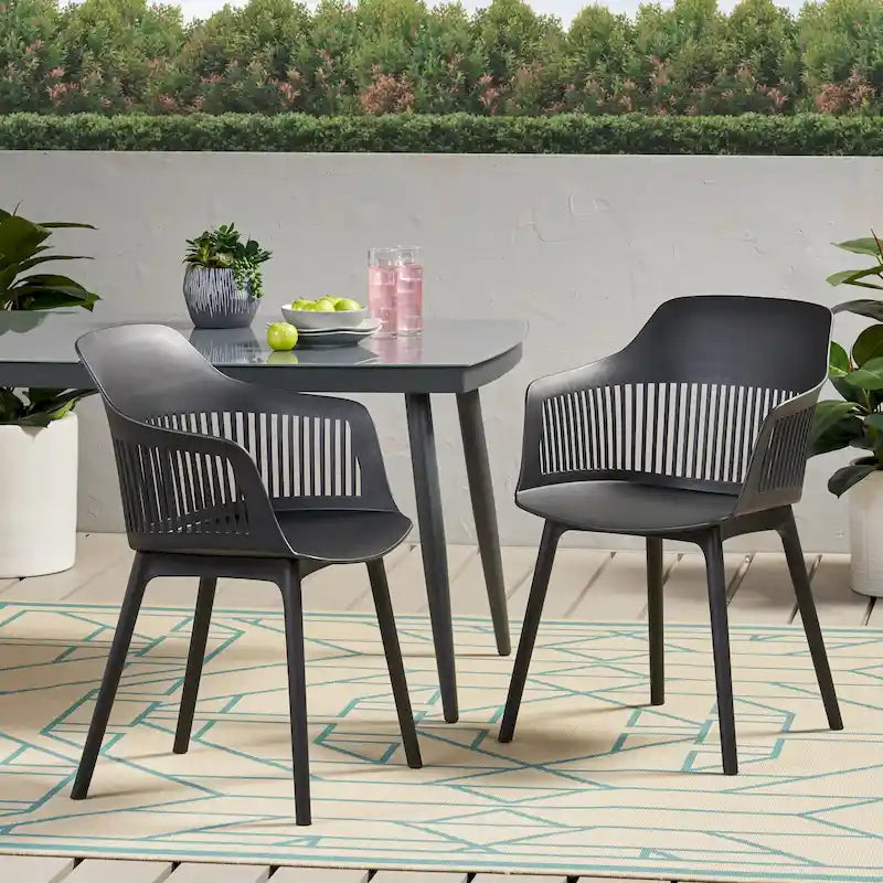 Chaise de salle à manger moderne d'extérieur - 22,50 L x 21,50 P x 33,00 H