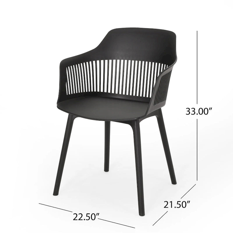 Chaise de salle à manger moderne d'extérieur - 22,50 L x 21,50 P x 33,00 H