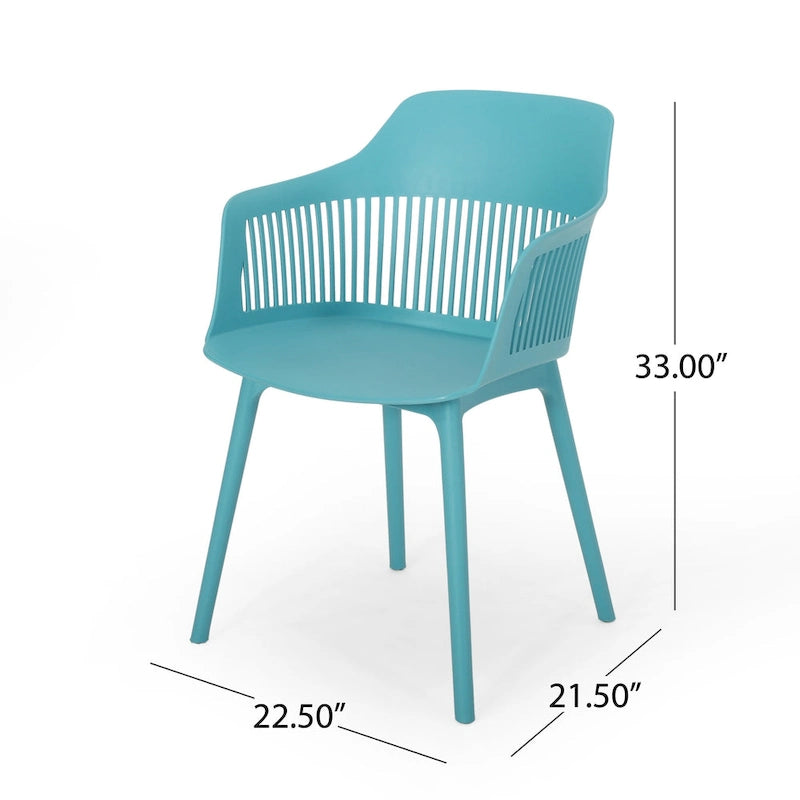 Chaise de salle à manger moderne d'extérieur - 22,50 L x 21,50 P x 33,00 H
