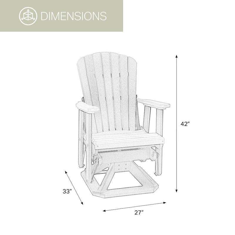 Fauteuil pivotant de patio Adirondack tout temps