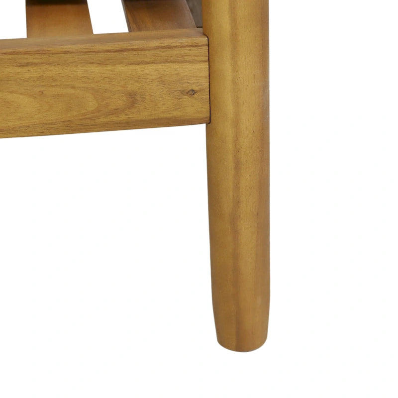 Fauteuil de jardin en bois d'acacia avec coussins