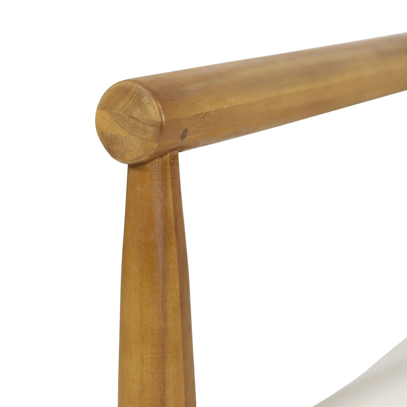 Fauteuil de jardin en bois d'acacia avec coussins