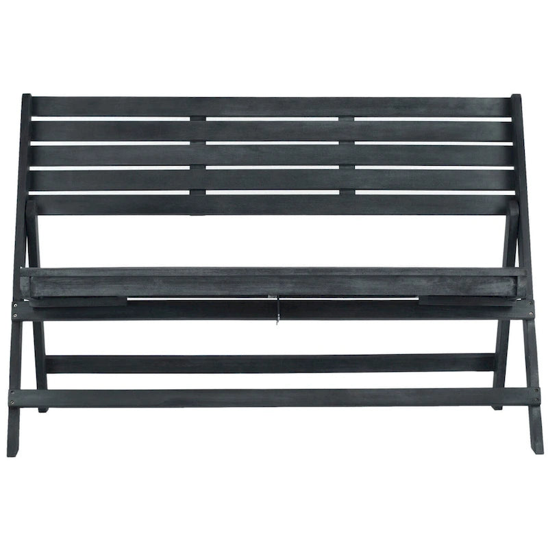 Banc pliant gris cendré d'extérieur