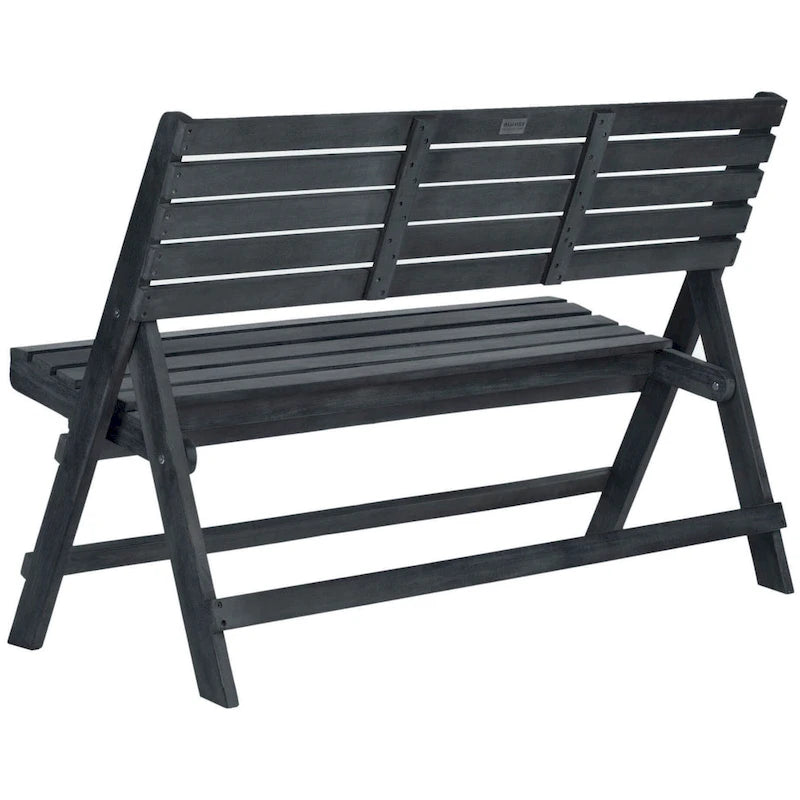 Banc pliant gris cendré d'extérieur