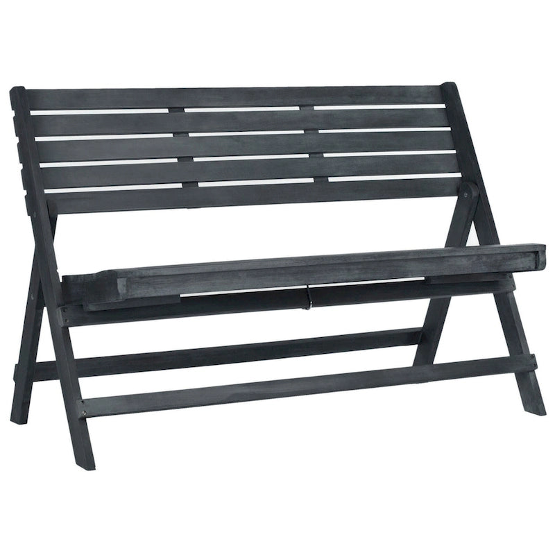 Banc pliant gris cendré d'extérieur