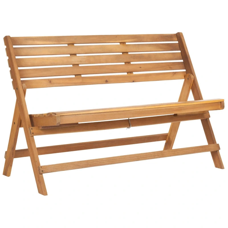 Banc pliant gris cendré d'extérieur