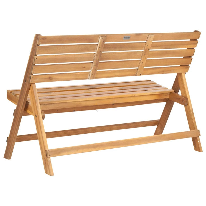 Banc pliant gris cendré d'extérieur