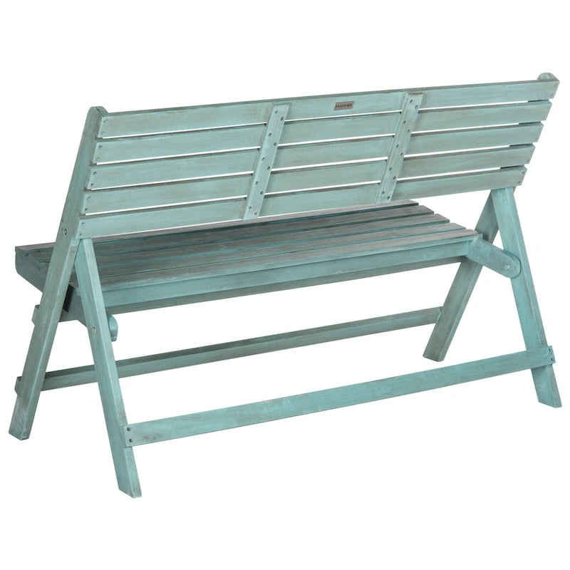 Banc pliant gris cendré d'extérieur