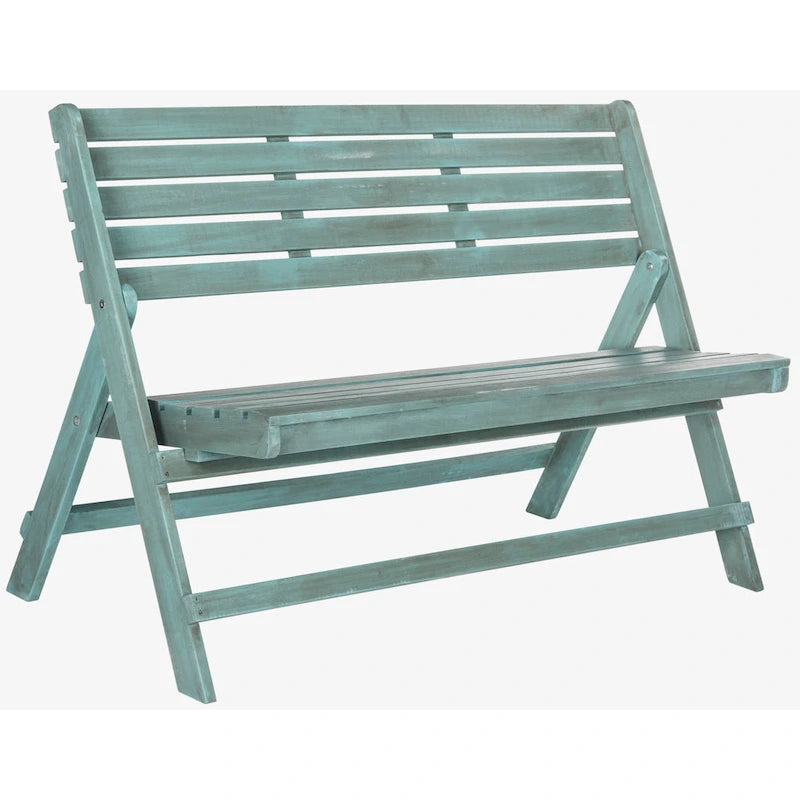Banc pliant gris cendré d'extérieur