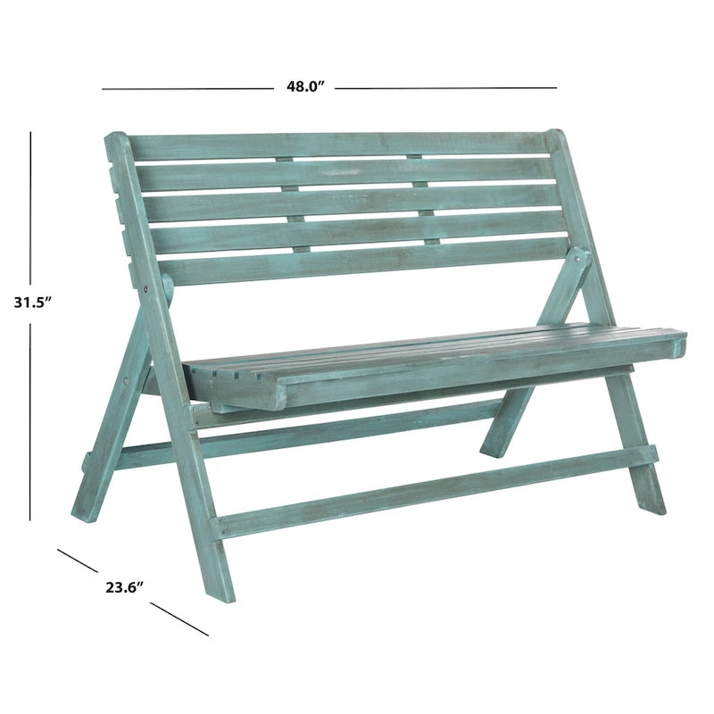 Banc pliant gris cendré d'extérieur