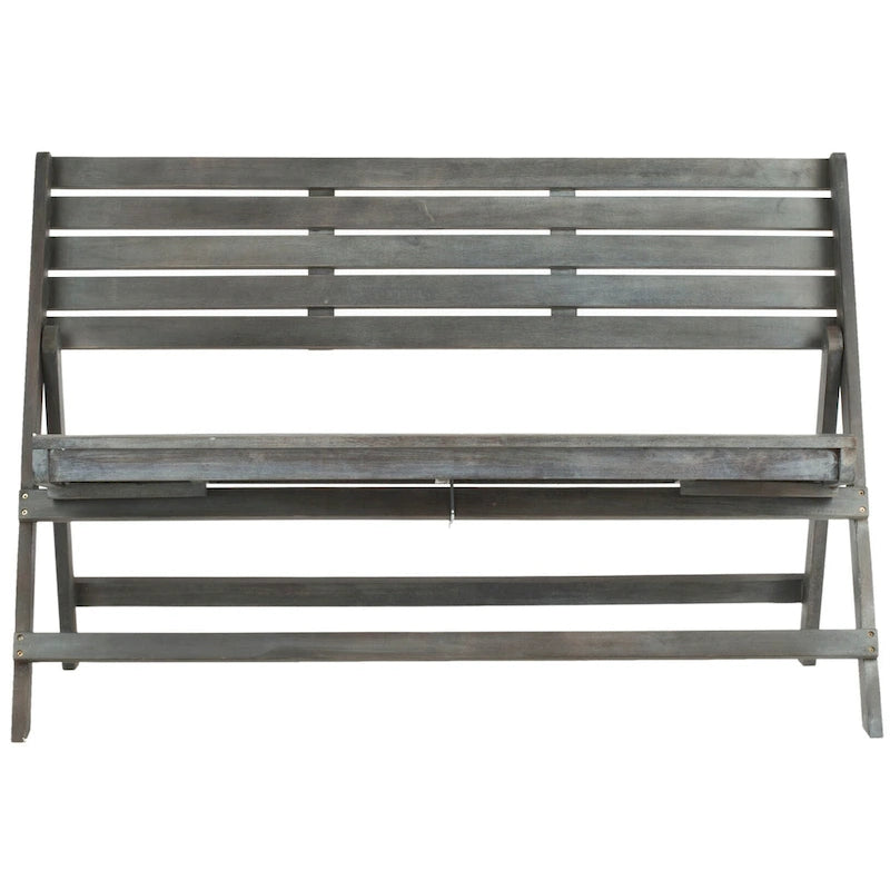 Banc pliant gris cendré d'extérieur
