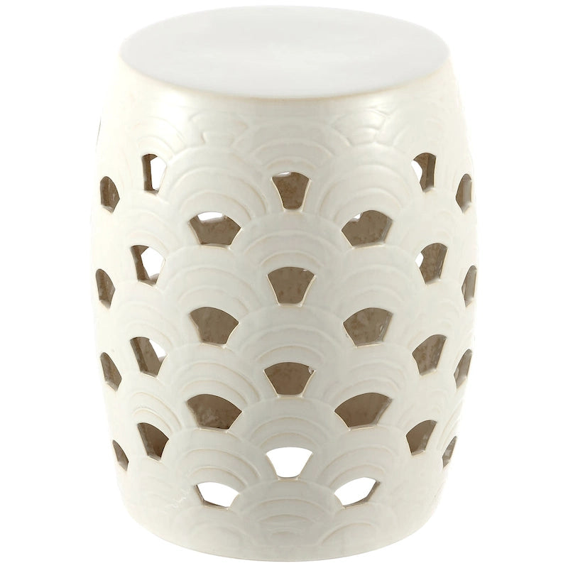 Tabouret de jardin décoratif en céramique (entièrement assemblé)