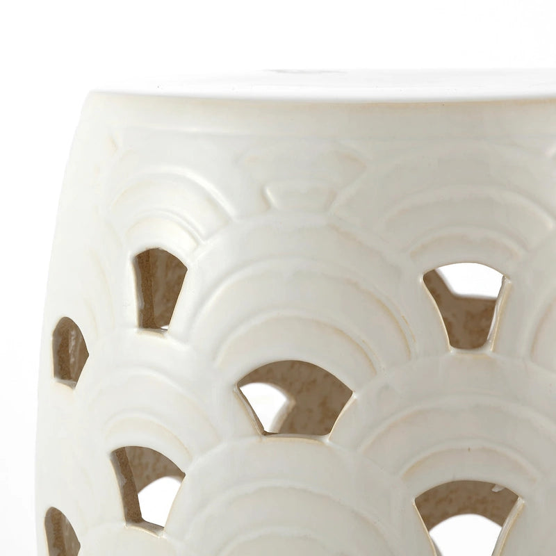 Tabouret de jardin décoratif en céramique (entièrement assemblé)