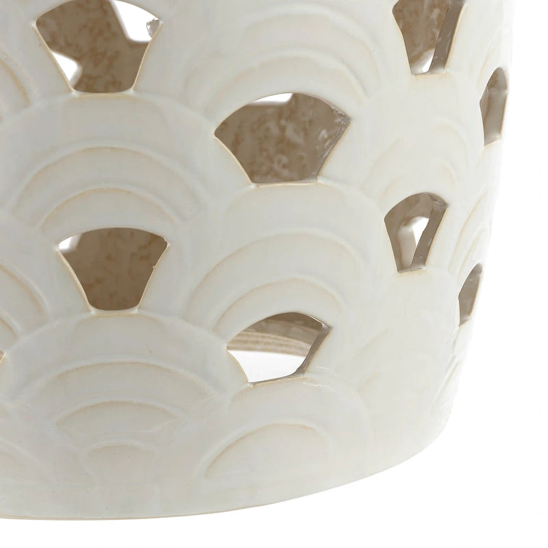 Tabouret de jardin décoratif en céramique (entièrement assemblé)