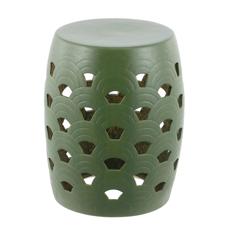 Tabouret de jardin décoratif en céramique (entièrement assemblé)