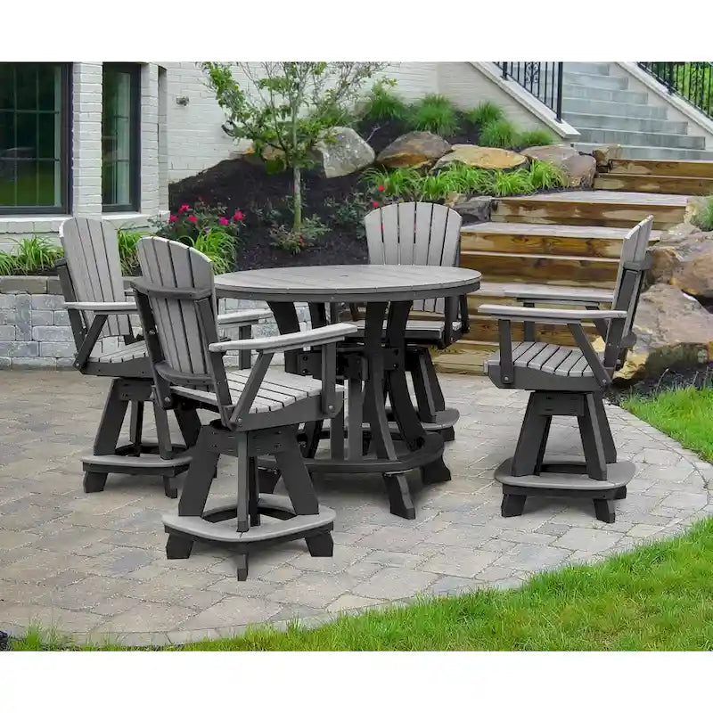 Fauteuil de bureau et de maison, hauteur comptoir, pivotant, accoudoirs, gris clair, base noire