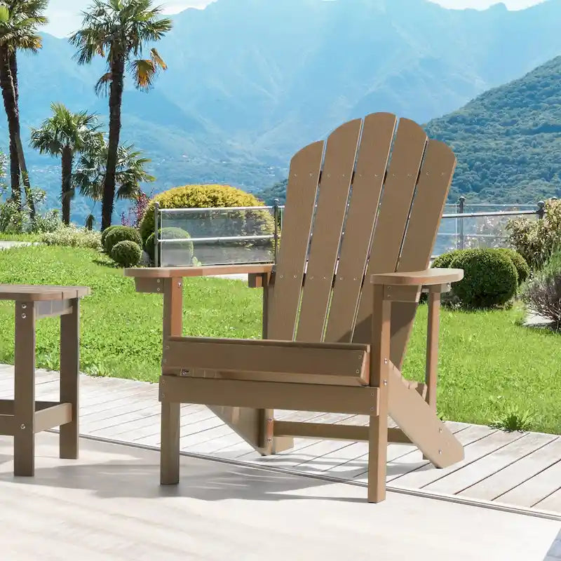 Chaise Adirondack d'extérieur, Chaise individuelle aspect bois