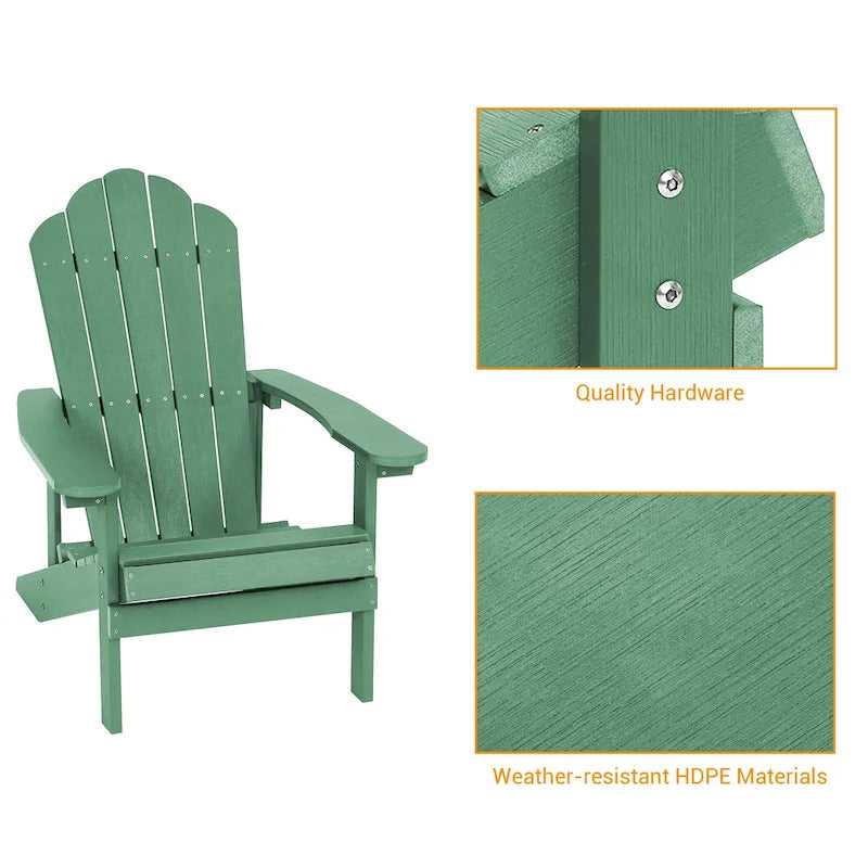 Chaise Adirondack d'extérieur, Chaise individuelle aspect bois