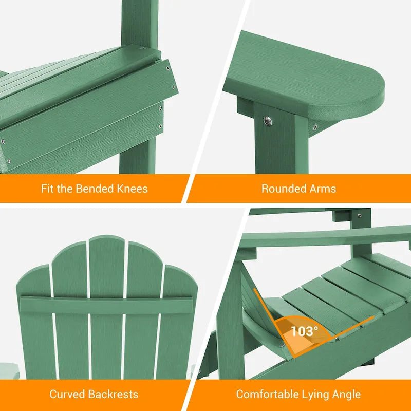 Chaise Adirondack d'extérieur, Chaise individuelle aspect bois