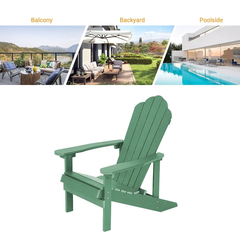 Chaise Adirondack d'extérieur, Chaise individuelle aspect bois
