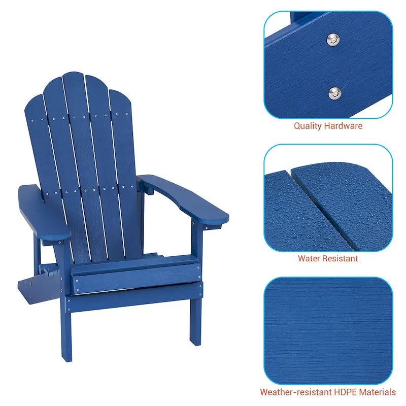 Chaise Adirondack d'extérieur, Chaise individuelle aspect bois